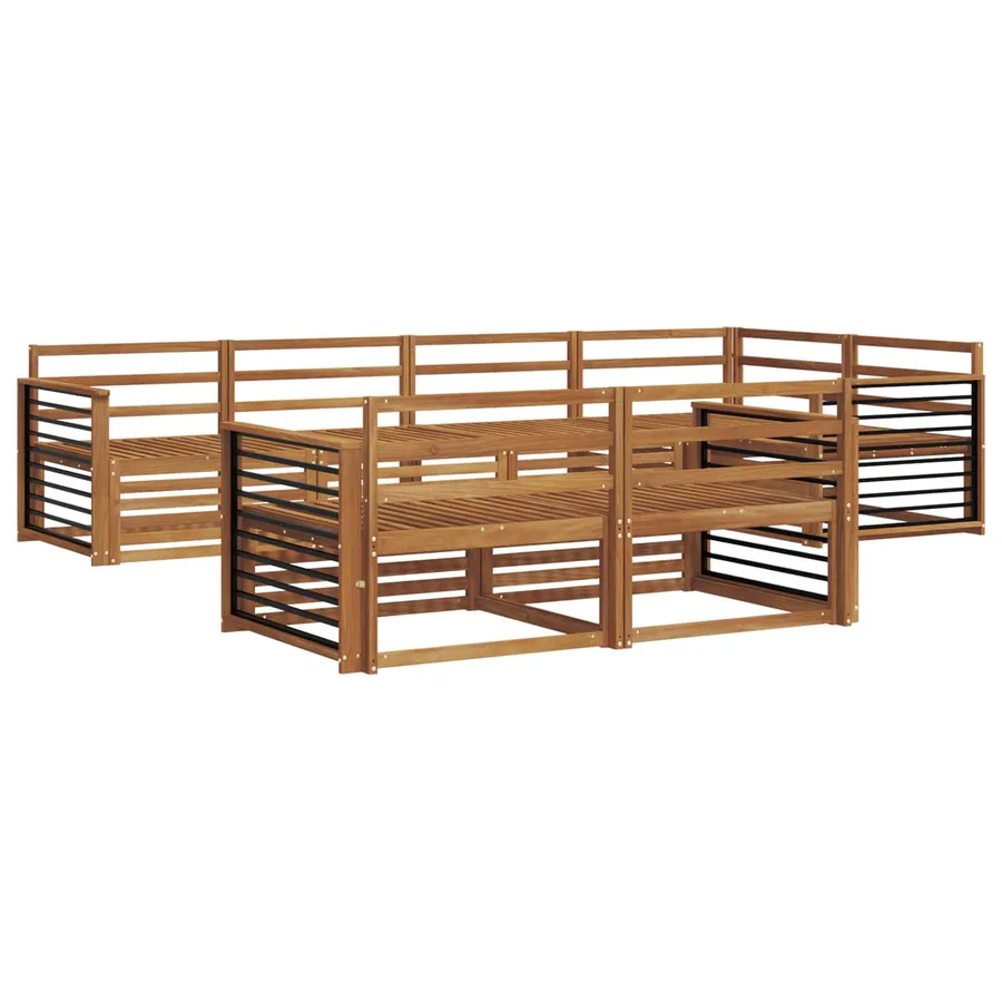 Ensemble de canapés d'extérieur 7 pcs Naturel - 2