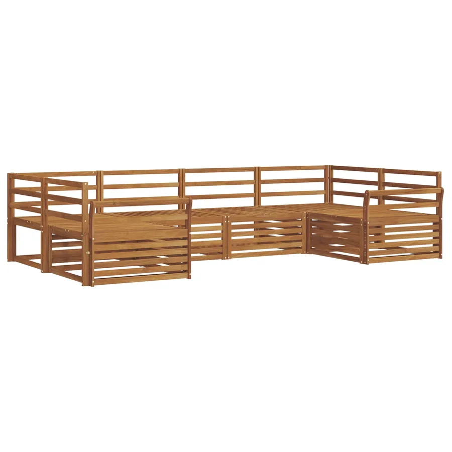 Ensemble de canapés d'extérieur 6 pcs Naturel - 2