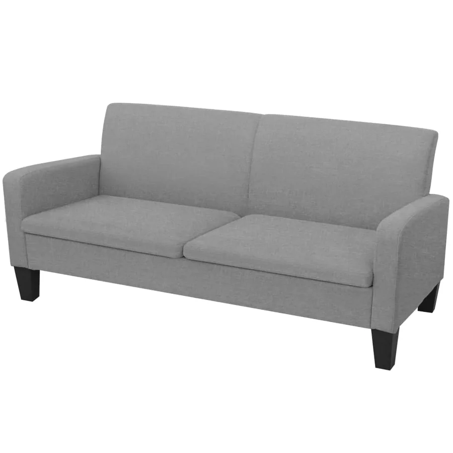 Ensemble de canapés 2 pcs tissu gris clair - 2