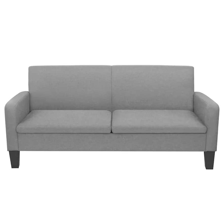 Ensemble de canapés 2 pcs tissu gris clair - 3