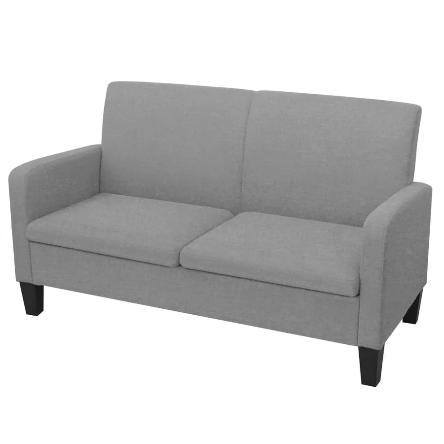 Ensemble de canapés 2 pcs tissu gris clair - 4