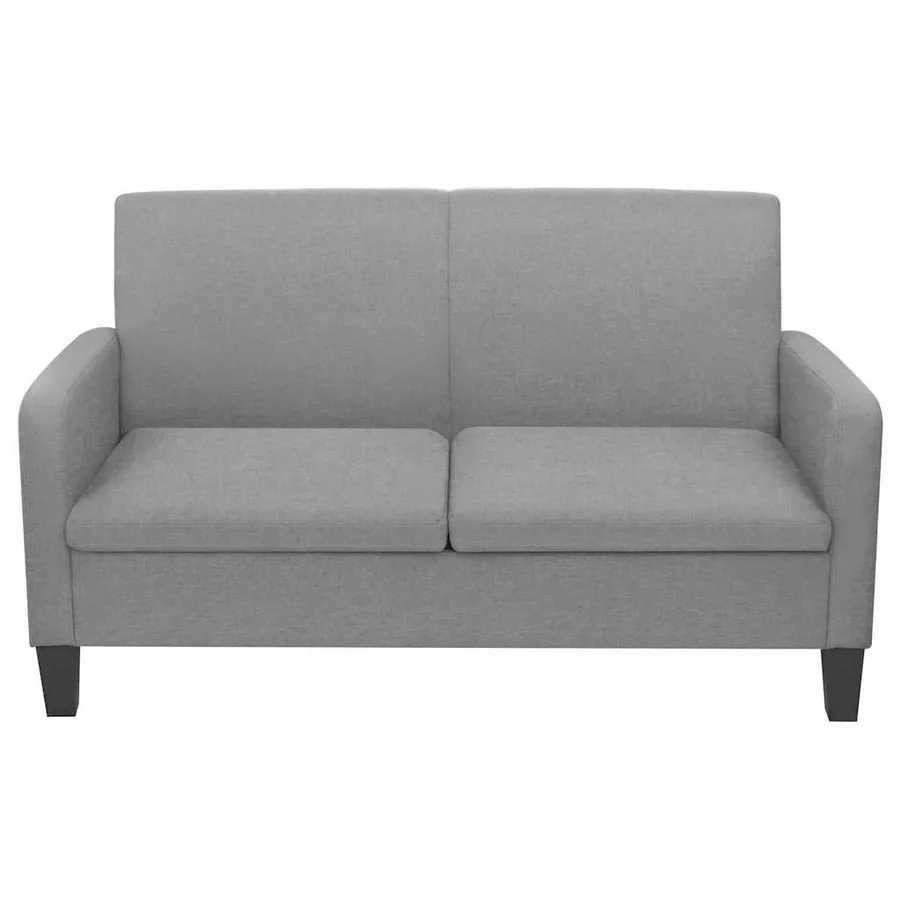Ensemble de canapés 2 pcs tissu gris clair - 5