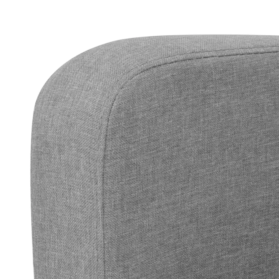 Ensemble de canapés 2 pcs tissu gris clair - 6