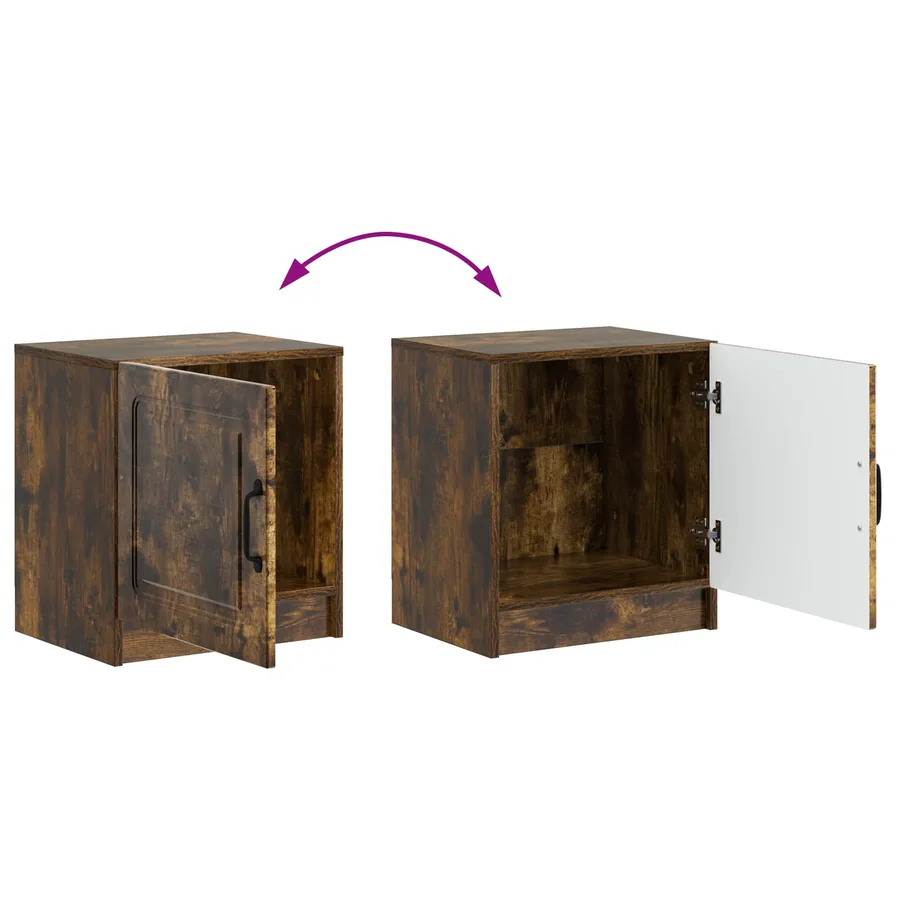 Cabinet de chevet Chêne fumé 43 x 34,5 x 47 cm - 10