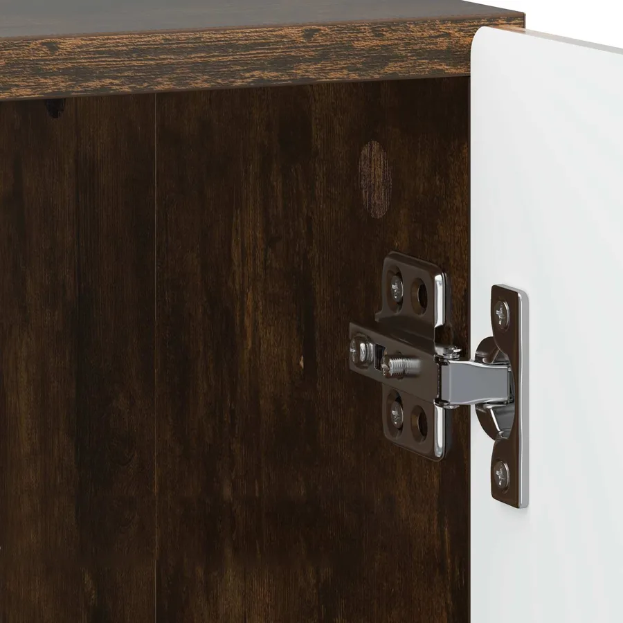 Cabinet de chevet Chêne fumé 43 x 34,5 x 47 cm - 9