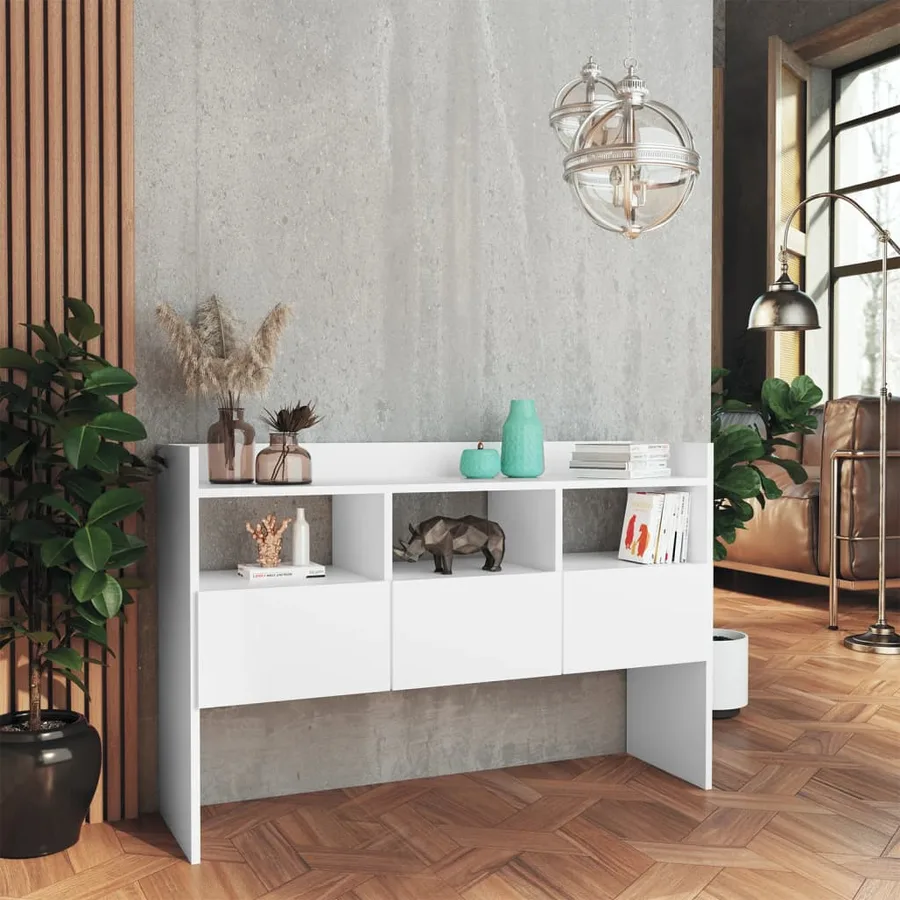 Buffet Blanc 105x30x70 cm Bois d’ingénierie - 3