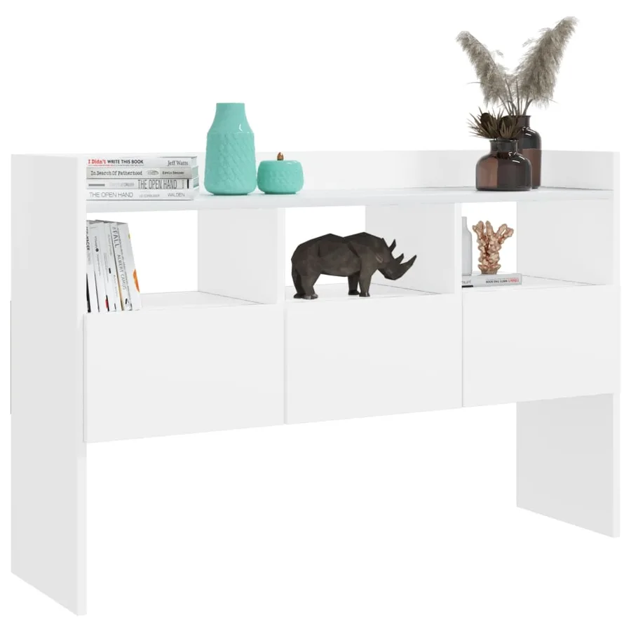 Buffet Blanc 105x30x70 cm Bois d’ingénierie - 4