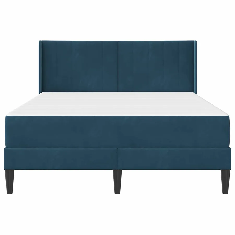 Cadre de lit avec matelas Bleu 160 x 200 cm Velours - 6
