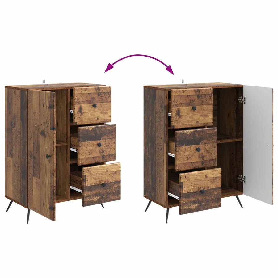 Buffet Bois ancien 66 x 34,5 x 90 cm Bois d'ingénierie - 8