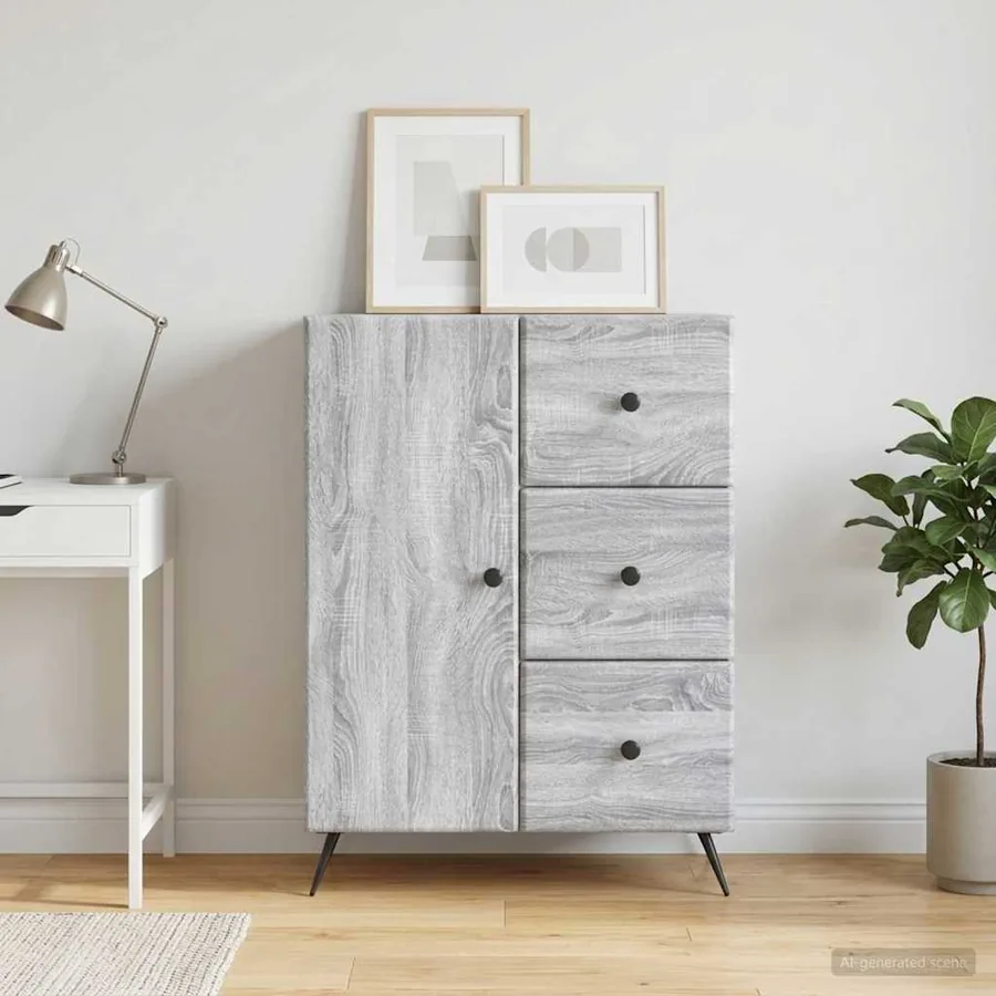 Buffet Sonoma gris 66 x 34,5 x 90 cm Bois d'ingénierie