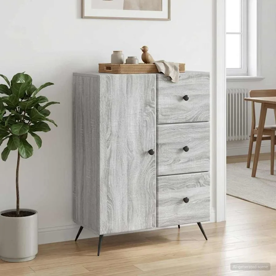 Buffet Sonoma gris 66 x 34,5 x 90 cm Bois d'ingénierie - 4