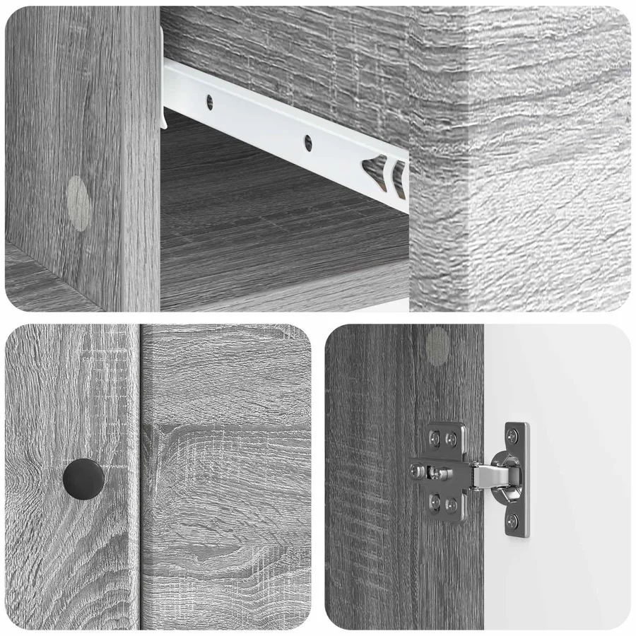 Buffet Sonoma gris 66 x 34,5 x 90 cm Bois d'ingénierie - 9