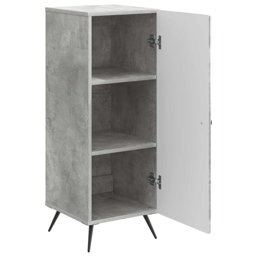Buffet Gris béton 33 x 34,5 x 90 cm Bois d'ingénierie - 5