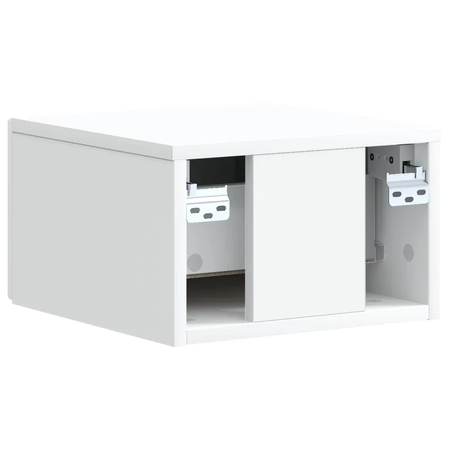 Cabinet de chevet mural 2 pcs Blanc 33 x 34,5 x 20 cm - 9