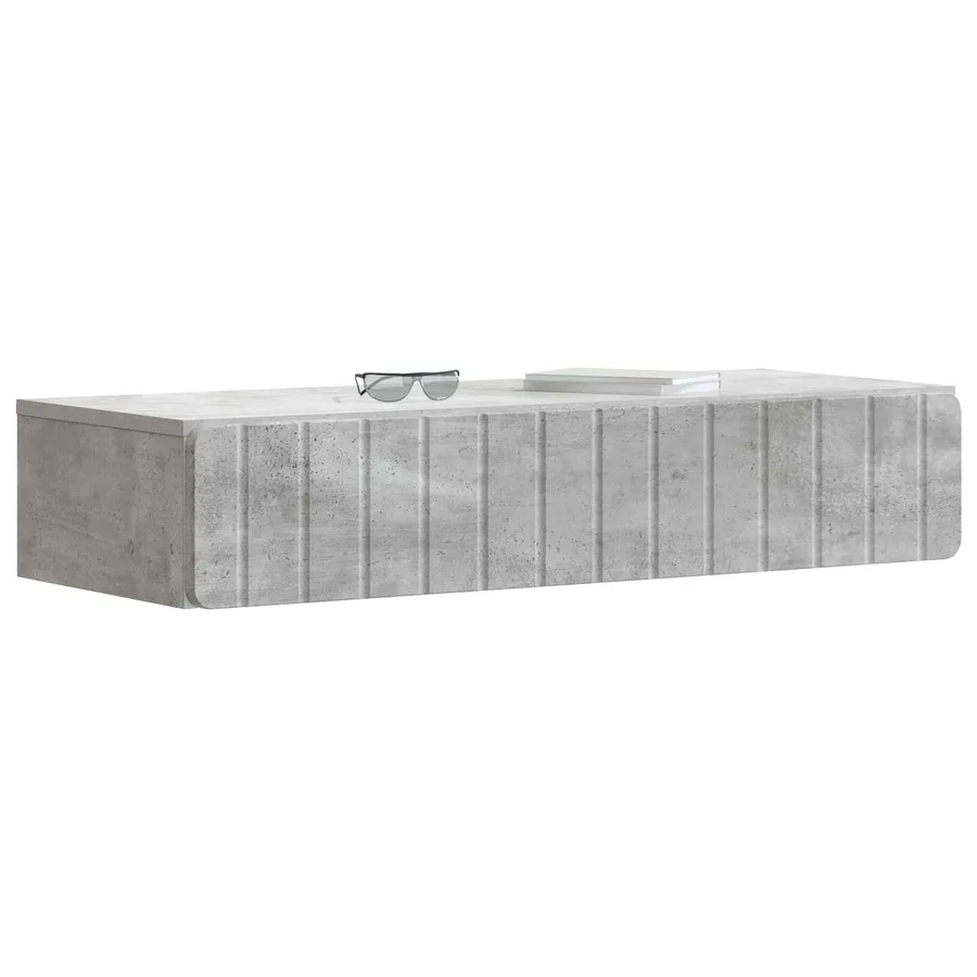 Table d'appoint murale Gris béton 87,5 x 34,5 x 17 cm - 3