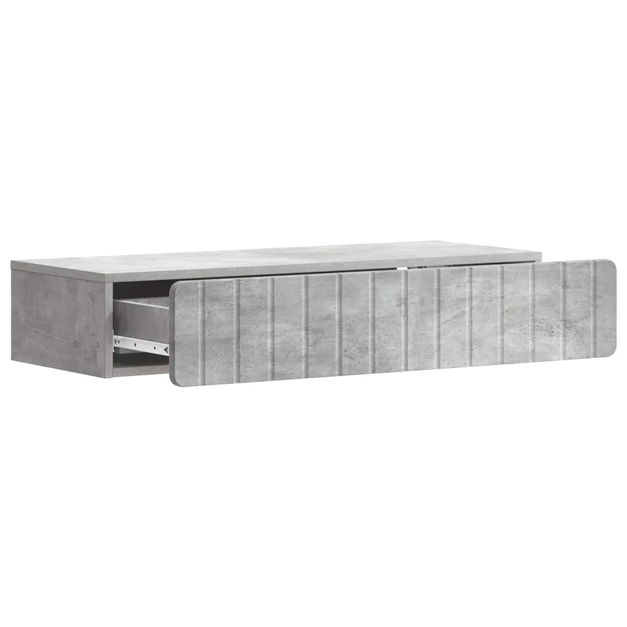 Table d'appoint murale Gris béton 87,5 x 34,5 x 17 cm - 4