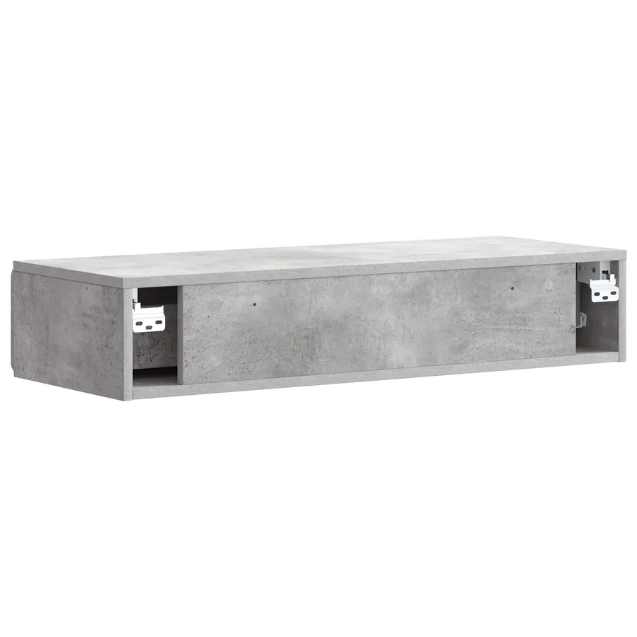 Table d'appoint murale Gris béton 87,5 x 34,5 x 17 cm - 7
