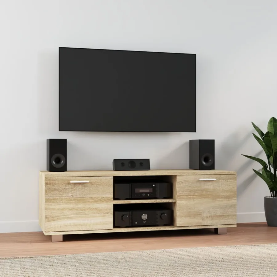 Meuble TV Chêne sonoma 120x40,5x35 cm Bois d'ingénierie