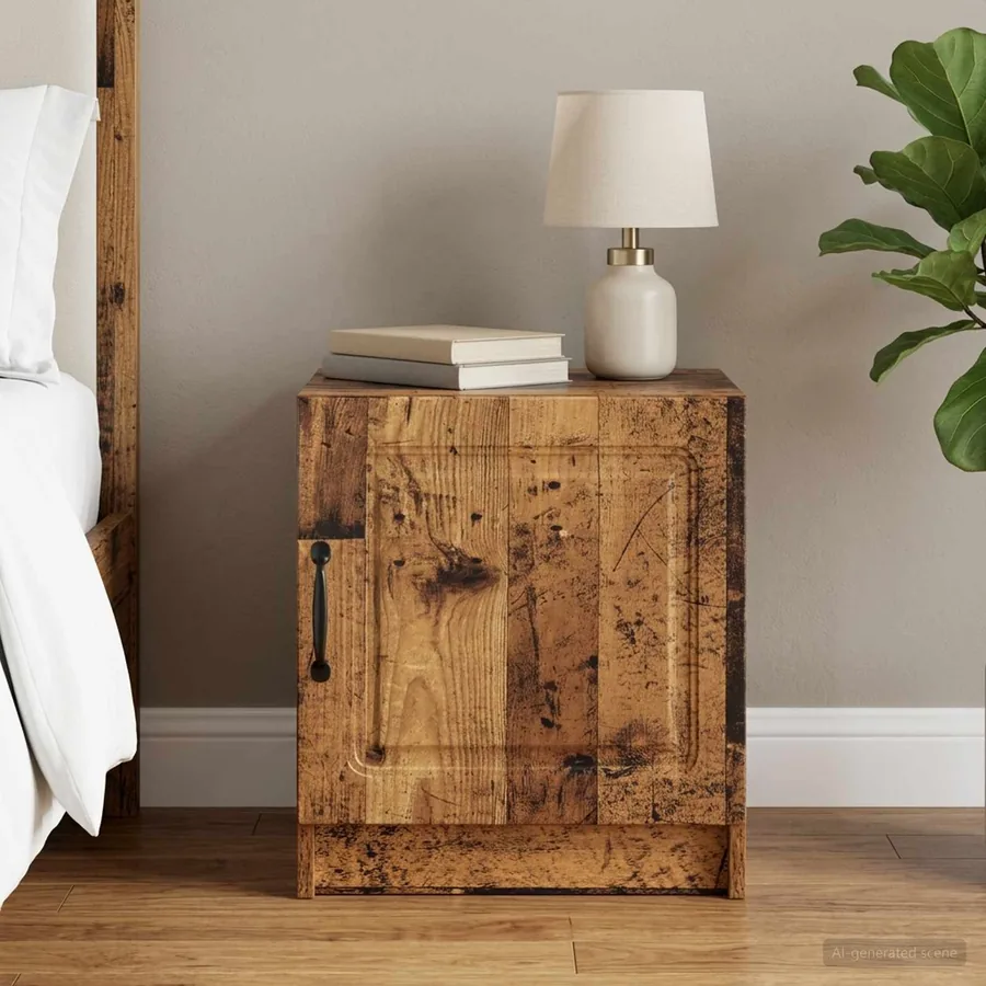 Cabinet de chevet Bois ancien 43 x 34,5 x 47 cm