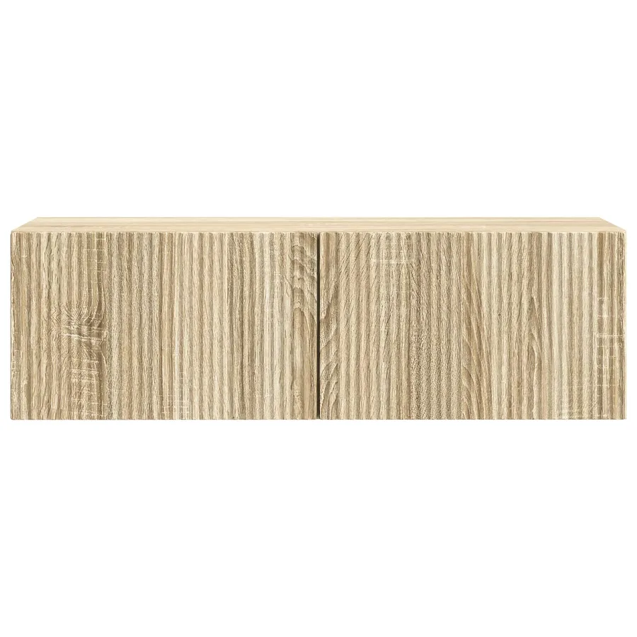 Meuble TV mural Chêne Sonoma 98 x 31 x 30 cm Bois d'ingénierie - 6