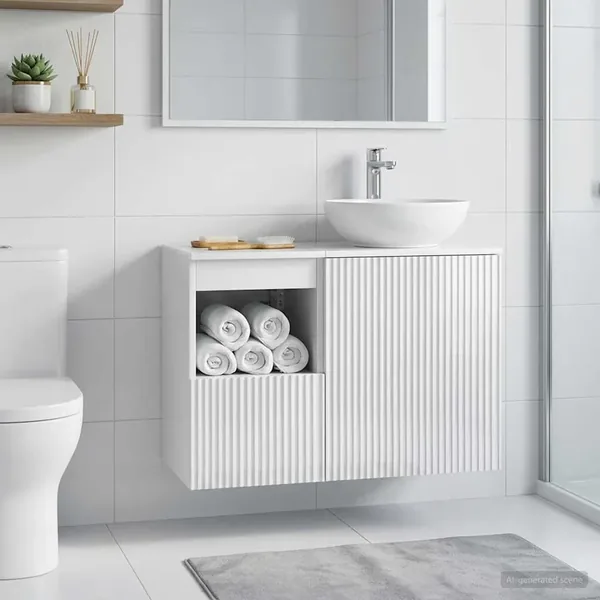 Armoire de salle de bain Blanc brillant 30 x 44,5 x 50 cm