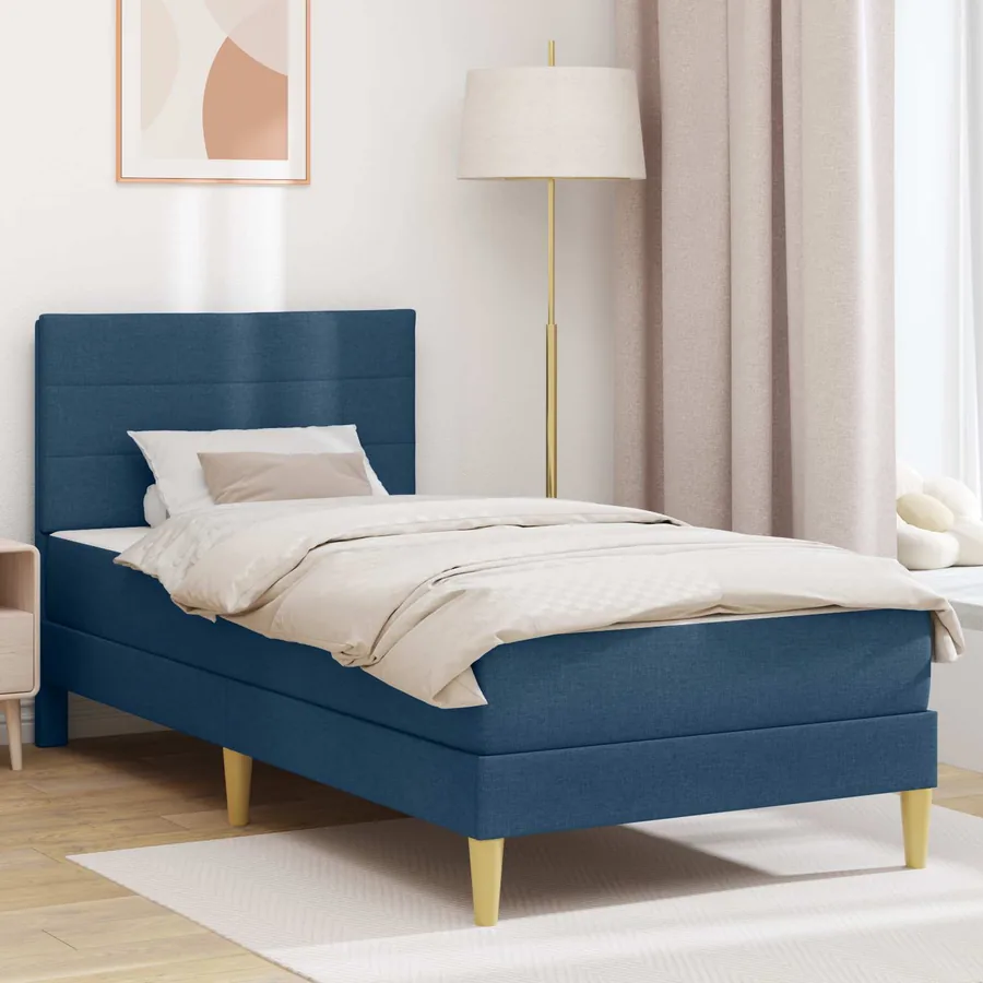 Cadre de lit Bleu 100 x 200 cm Polyester