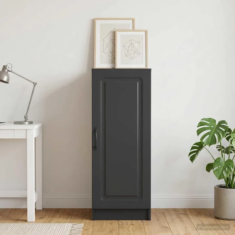 Buffet Noir 33 x 34,5 x 87 cm Bois d'ingénierie - 4