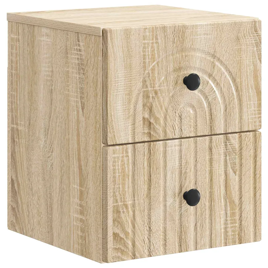 Cabinet de chevet mural Chêne Sonoma 33 x 34,5 x 40 cm - 2