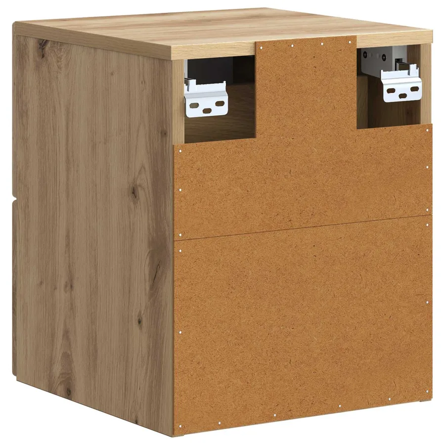 Cabinet de chevet mural Chêne artisanal 33 x 34,5 x 40 cm - 7