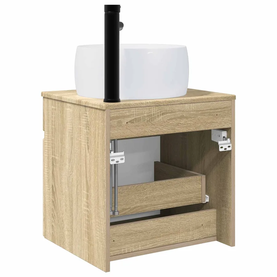 Meuble de lavabo mural Chêne Sonoma 49 x 44,5 x 66 cm - 4