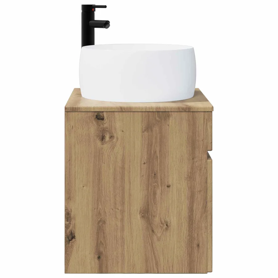 Meuble de lavabo mural Chêne artisanal 49 x 44,5 x 66 cm - 3