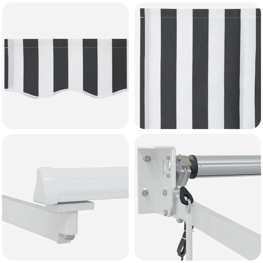 Auvent rétractable électrique Anthracite et blanc 2,5 x 2 m - 7