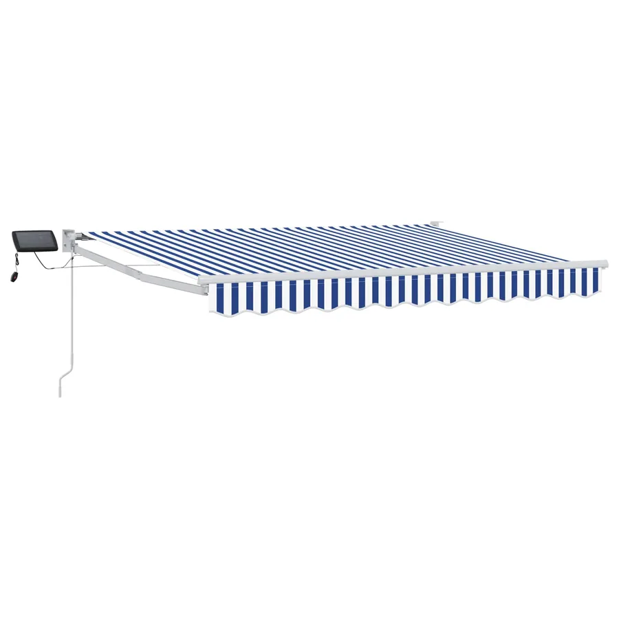 Store rétractable manuel avec LEDs Bleu et Blanc 2,5 x 2 m - 2