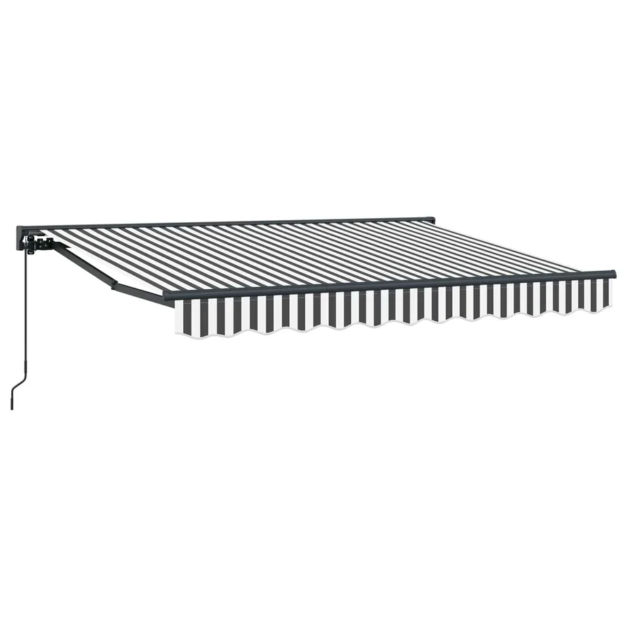 Auvent rétractable manuel Anthracite et blanc 2,5 x 2 m - 2