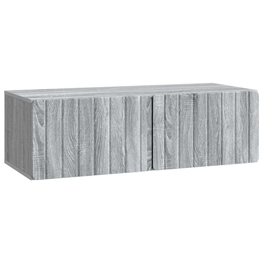 Meuble TV mural 98 x 41 x 30 cm Sonoma gris Bois d'ingénierie - 2