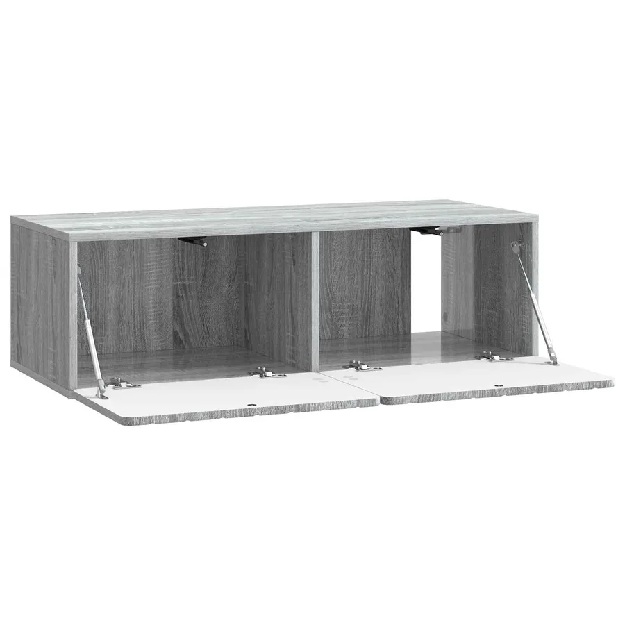 Meuble TV mural 98 x 41 x 30 cm Sonoma gris Bois d'ingénierie - 5