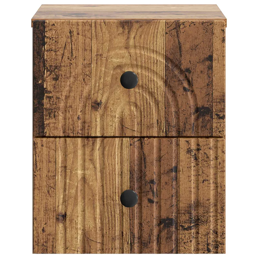 Cabinet de chevet mural Bois ancien 33 x 34,5 x 40 cm - 5