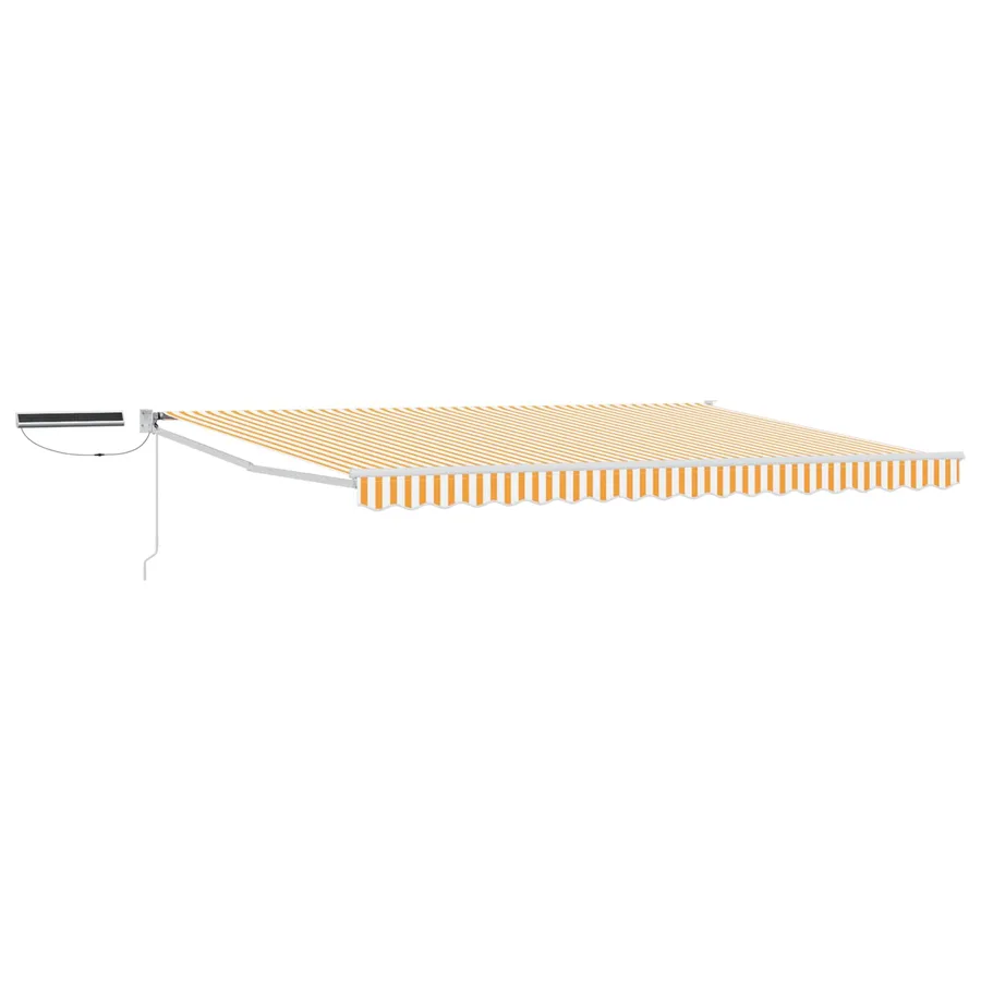 Auvent rétractable électrique Jaune et blanc 4 x 2 m - 2