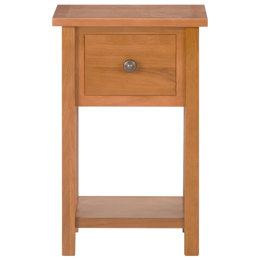 Table à revues avec tiroir 35x27x55 cm Bois de chêne solide - 3