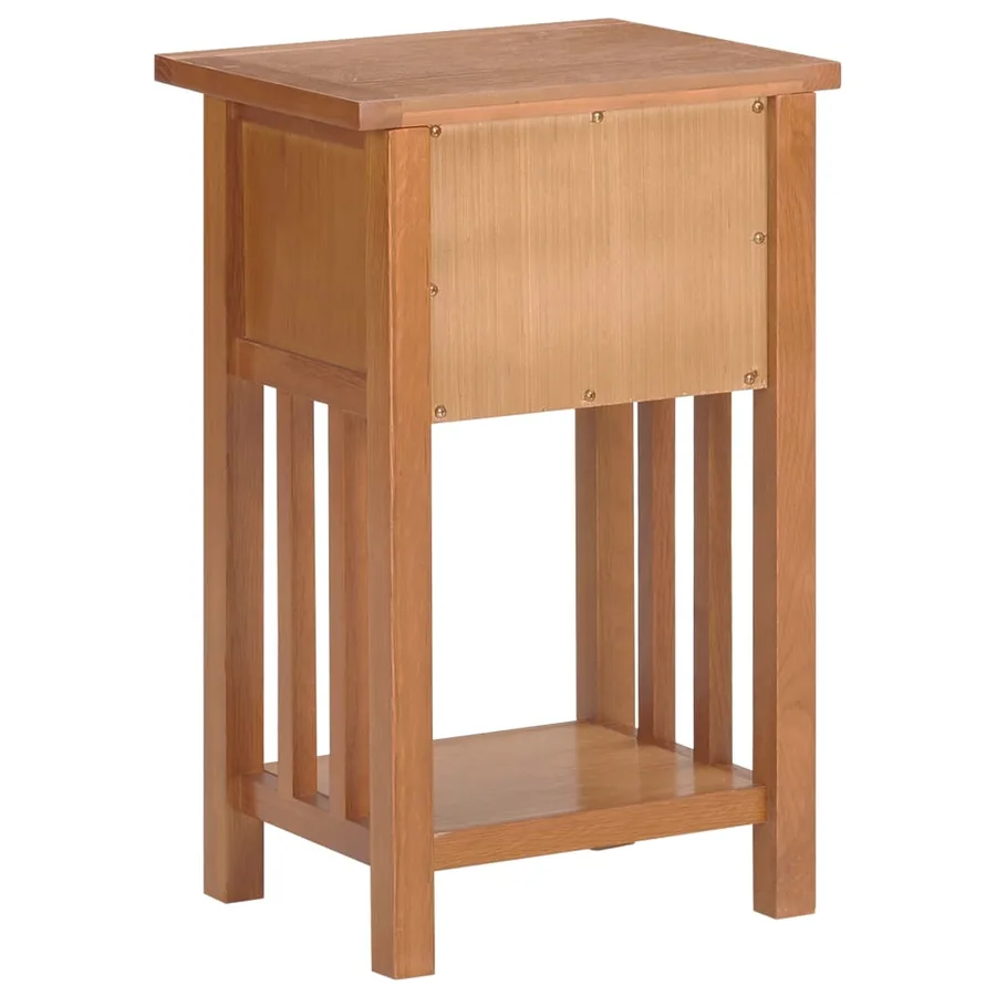 Table à revues avec tiroir 35x27x55 cm Bois de chêne solide - 5
