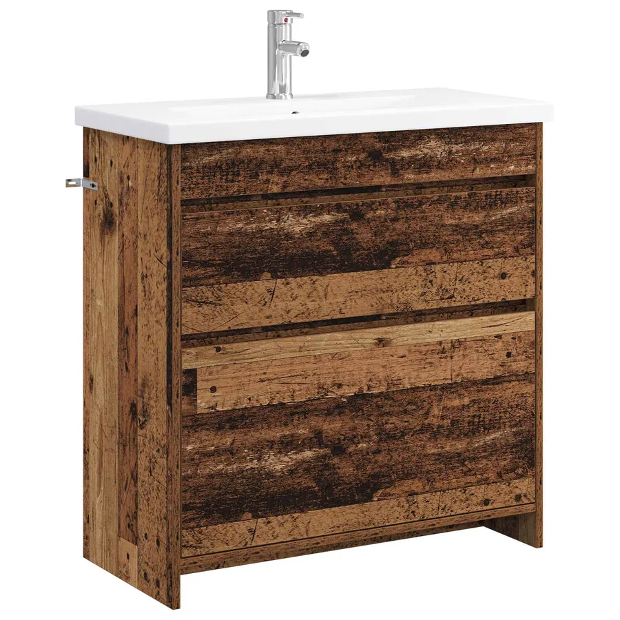 Ensemble de mobilier de salle de bain Bois ancien - 2