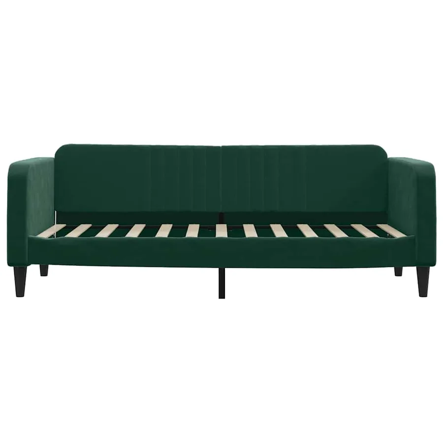 Lit de repos sans matelas vert foncé 80x200 cm velours - 3