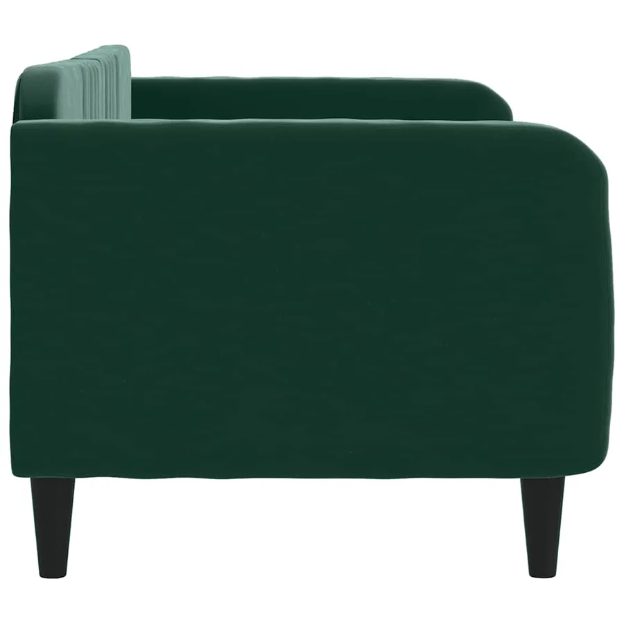 Lit de repos sans matelas vert foncé 80x200 cm velours - 4