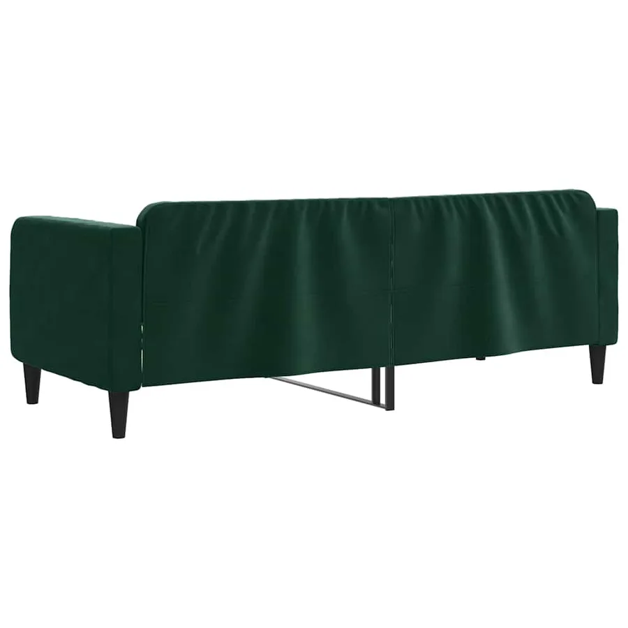Lit de repos sans matelas vert foncé 80x200 cm velours - 5