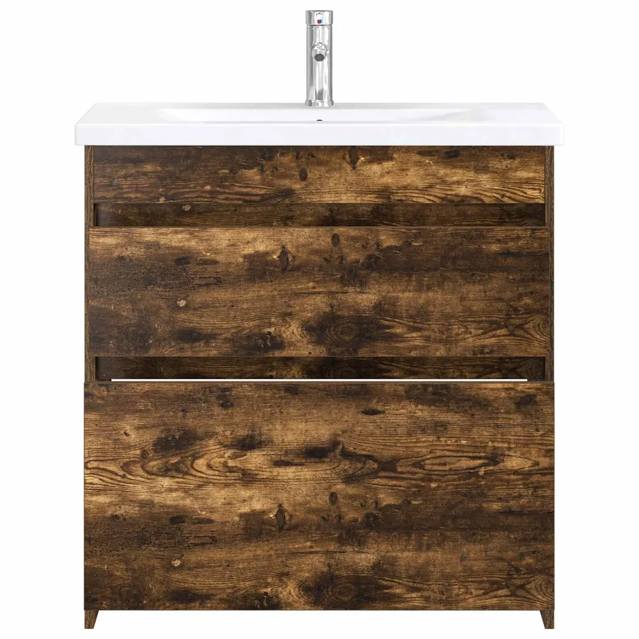 Ensemble de mobilier de salle de bain Chêne fumé - 3