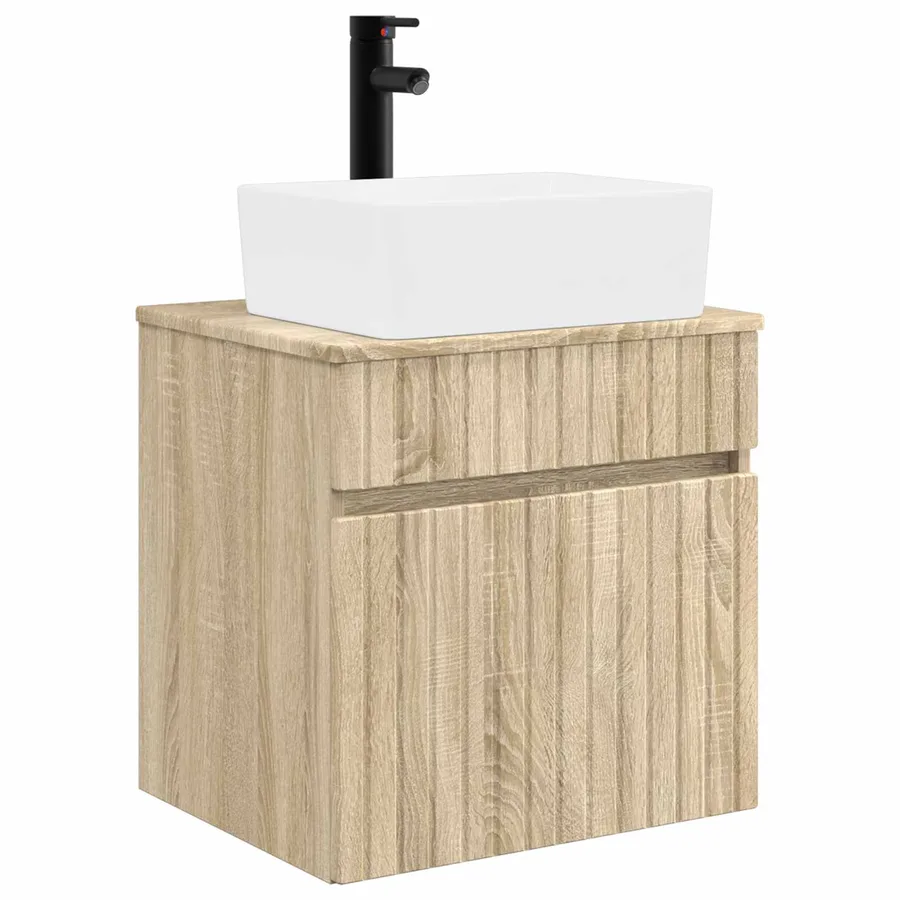 Meuble de lavabo mural Chêne Sonoma 49 x 41 x 63 cm - 2