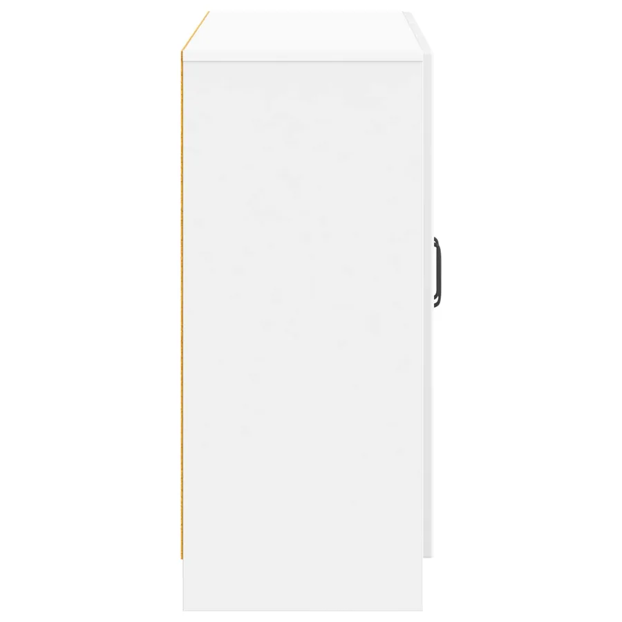 Buffet Blanc brillant 89 x 34,5 x 77 cm Bois d'ingénierie - 7