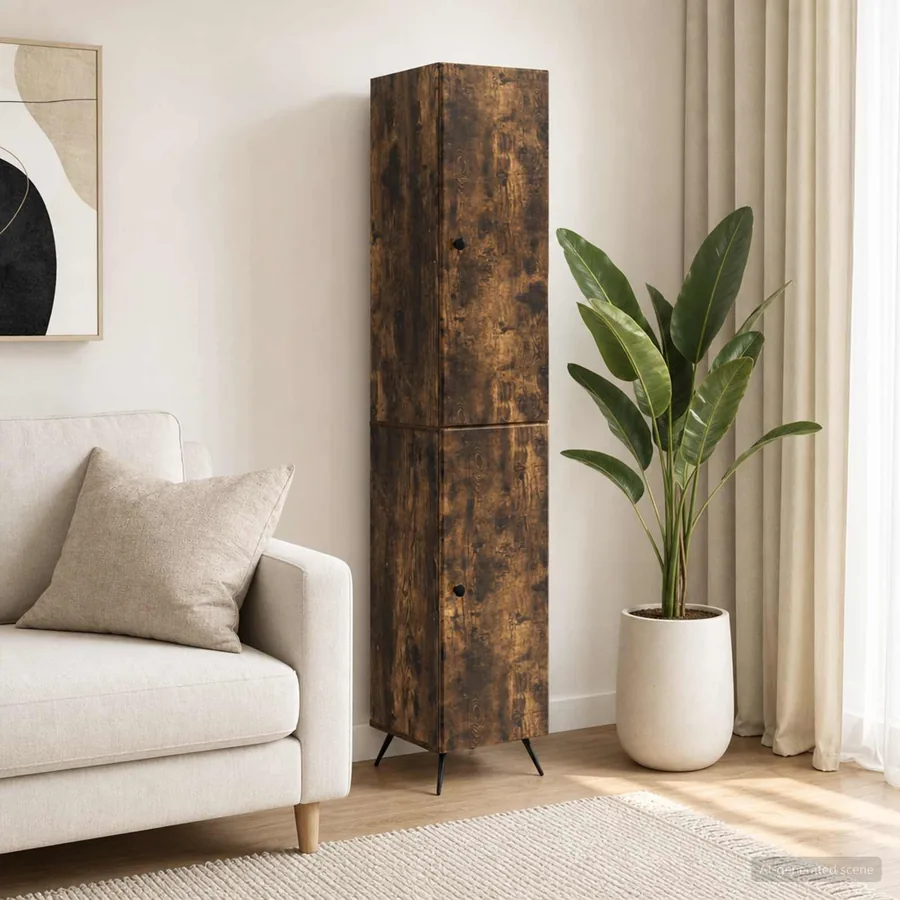 Ensemble de Meubles 2 pcs Chêne fumé Bois d'ingénierie