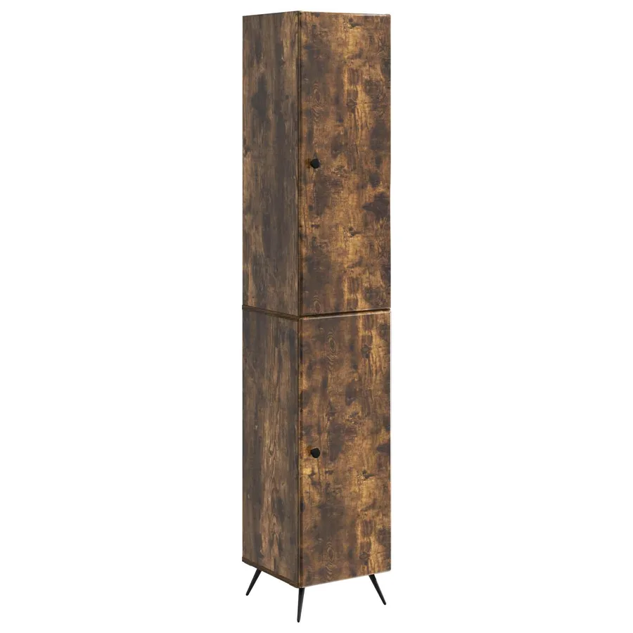 Ensemble de Meubles 2 pcs Chêne fumé Bois d'ingénierie - 2