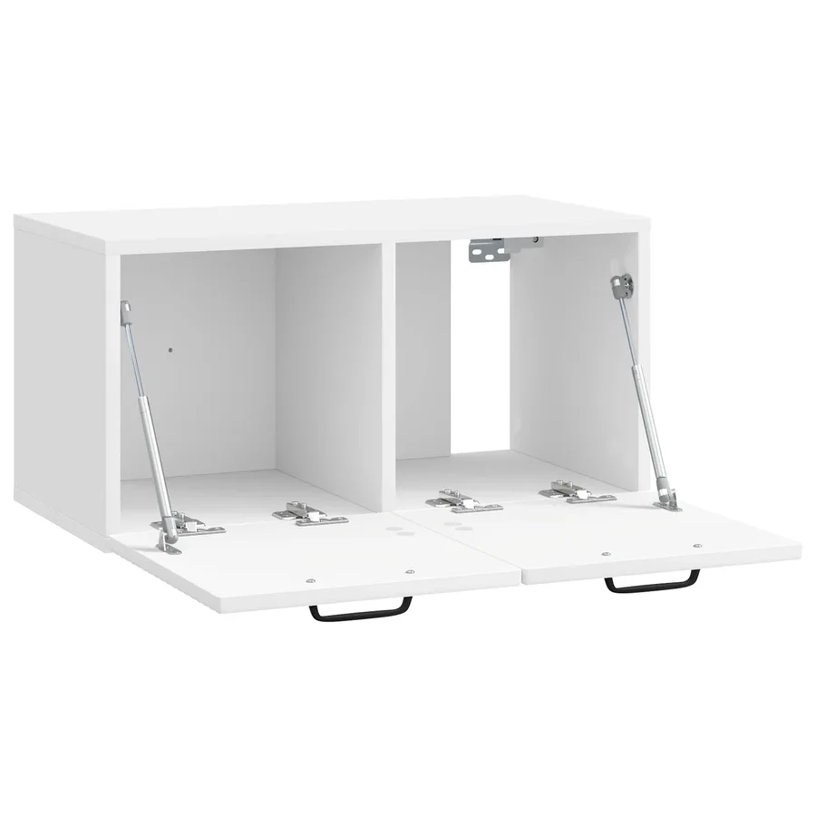 Meuble TV mural Montage mural Blanc brillant 59,5 x 31 x 30 cm - 5
